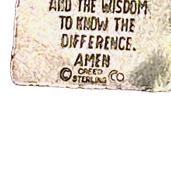 Serenity Prayer Pendant Charm Vintage Creed Sterling Silver 925 Praying Hands - Picture 6 of 6